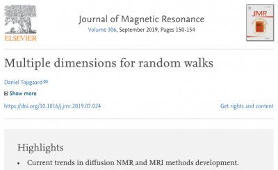 Read more about the article Current trends in diffusion NMR and MRI methods development